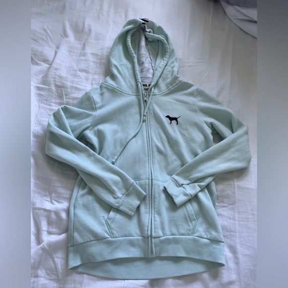 PINK Victoria’s Secret Mint green zip up hoodie - Picture 1 of 7